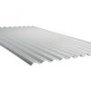 Colorbond® corrugated 'corry' roof sheet. Pictured here in plain Zinc.