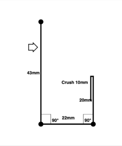 Window flashing dimensions for Corrugated cladding